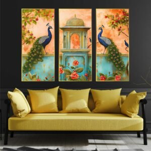Set of Two Wall Paintings for Wall Dacoration Golden Framed Wall Paintings for Living Room & Bedroom Wall Art for Home Decoration & Office Wall Décor (14x11 inch CH-GD2-22)